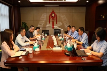 中国进出口银行浙江省分行行长彭豪一行莅临太阳集团官网开展银企高层会谈活动